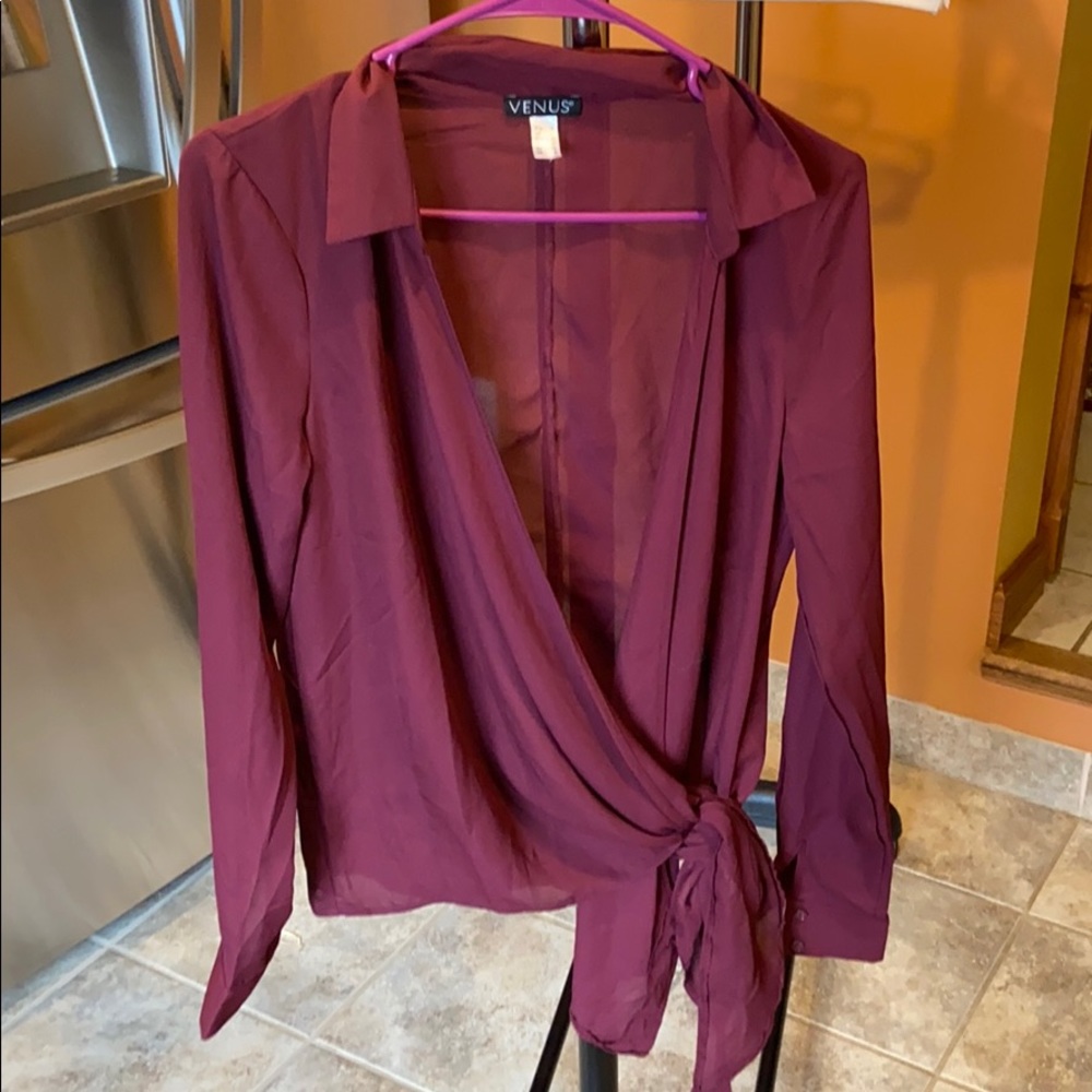 Women’s wrap style blouse